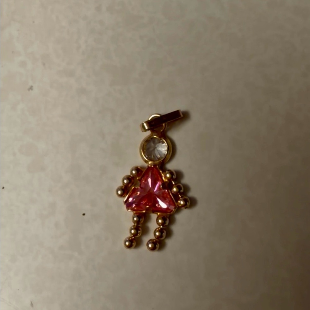 14 k Gold October Baby Girl Charm